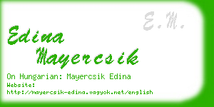 edina mayercsik business card